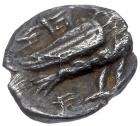 Judaea, Yehud (Judah). Silver 1/4 Ma'ah-Obol (0.34 g), ca. 375-332 BCE VF - 2