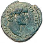 Aelia Capitolina (Jerusalem). Hadrian, with Antoninus Pius, as Caesar. &AElig; (9.42 g), AD 117-138 - 2