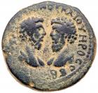 Petraea, Petra. Marcus Aurelius and Lucius Verus. &AElig; (11.04 g), AD 161-180 and 161-169 respectively