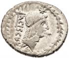 L. Valerius Acisculus. Silver Denarius (3.81 g), 45 BC VF