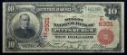 1902, $10 National Bank Note. Red Seal. The Mellon NB, Pittsburgh, PA. Ch. #6301. PCGS Fine 15