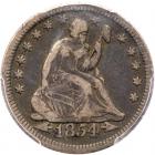 1854-O Liberty Seated 25C. Arrows, Huge O PCGS VF25