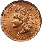 1869 Indian Head 1C PCGS MS64 RD