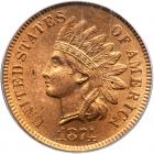 1874 Indian Head 1C PCGS MS64 RD