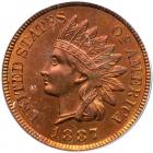 1887 Indian Head 1C PCGS MS65 RD