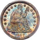 1857 Liberty Seated 10C PCGS Proof 67