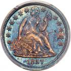 1857 Liberty Seated 10C PCGS Proof 65