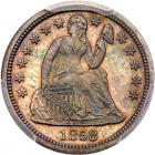 1858 Liberty Seated 10C PCGS Proof 66