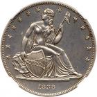 1838 Pattern Dollar. Silver, reeded edge. Restrike. Judd-84. Pollock-93. Rarity 5