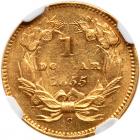 1855-C $1 Gold Indian NGC MS60 - 2