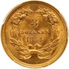 1854 $3 Gold PCGS MS64 - 2