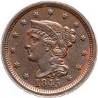 1845 N-4 R1 Repunched 5 PCGS graded MS64 Brown