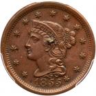 1855 N-9 R1 Knob-on-Ear PCGS graded MS64 Brown