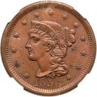 1856 N-20 R3+ Upright 5 NGC graded MS64 Brown