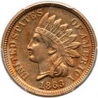 1863 Indian Head 1C PCGS AU58