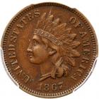 1867 Indian Head 1C PCGS EF45