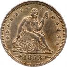 1853 Liberty Seated 25C. Arrows & Rays PCGS AU53