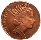 Great Britain. Mint Error, 2 Pence (1998-2000) PCGS MS63 RD