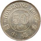 Hong Kong. 50 Cents, 1905 PCGS AU58 - 2