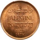 Palestine. 2 Mils, 1927 PCGS MS65 RD