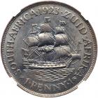 South Africa. Penny, 1923 NGC MS65 BR - 2