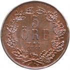 Sweden. 5 Ore, 1861 PCGS MS65 RB - 2