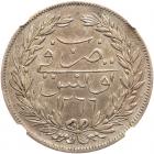 Tunisia. 5 Piastres, AH1266 (1850) NGC About Unc