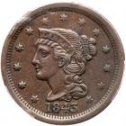 1843 N-16 R4 Mature Head Large Letters PCGS Genuine AU Details Rim Ding