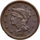 1845 N-13 R2 NGC graded MS61 Brown