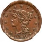 1846 N-3 R2 Repunched 184 NGC graded MS62 Brown