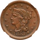 1853 N-19 R1 Repunched Date NGC graded MS61 Brown