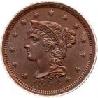 1856 N-6 R1 Upright 5 PCGS graded MS64 Brown