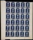 1860 90c Blue Perfed Imitation Part Sheet of 30 (Sc 39 var)