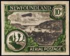 Newfoundland, 1919 10c Airmail Hand Colored Essay in Green & Black