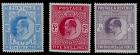 Great Britain. 1902, King Edward VII 2sh6d-10sh Mint (Sc 139-141)