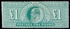 Great Britain. 1902 King Edward VII L1 Dull Blue Green Mint (Sc 142)