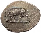 Thraco-Macedonian Region, Uncertain mints (perhaps of the Derrones?). Silver Tetradrachm (13.54 g), ca. 520-500 BC