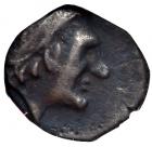 Judaea, Ptolemaic occupation. Ptolemy II Philadelphos. Silver 1/4 Ma'ah Obol - Tetartemorion (0.23 g), 285-246 BC