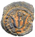 Judaea, Herodian Kingdom. Herod II Archelaus. AE Prutah (1.23 g), 4 BCE-6 CE EF