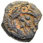 Judaea, Herodian Kingdom. Herod II Archelaus. AE Prutah (1.23 g), 4 BCE-6 CE EF - 2