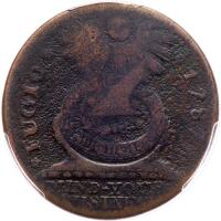 1787 Fugio Cent Newman 14-O R4 PCGS VG Detail Environmental Damage