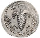 Judaea, Bar Kokhba Revolt. Silver Zuz (3.18 g), 132-135 CE About EF