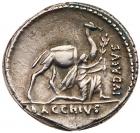 Jewish Reference Coinage, A. Plautius. Silver Denarius (4.00 g), 55 BC - 2