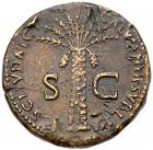 Nerva. AE Sestertius (26.44 g), AD 96-98 Sharpness of VF - 2