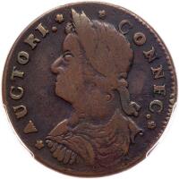 1787 Connecticut Miller 32.2-X.4 R2 Draped Bust Left PCGS graded F15