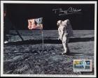 Buzz Aldrin: Autographed Color Photo on the Moon