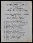 Confederate States Virginia Electoral Ticket: Jefferson Davis and Alexander H. Stephens, 1861