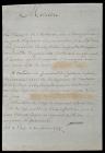Montcalm, Louis Joseph, Marquis de -- 1756 Memo Expediting Commissions for Three Aides-de-Camp He Will Take to Canada