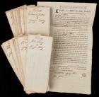 Revolutionary War Land Grants -- Group of 48 Pennsylvania Deeds of 400 Acres Each