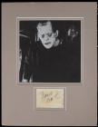Rare Autograph of Boris Karloff, Presentation Matted with Photograph as The Monster in FRANKENSTEIN